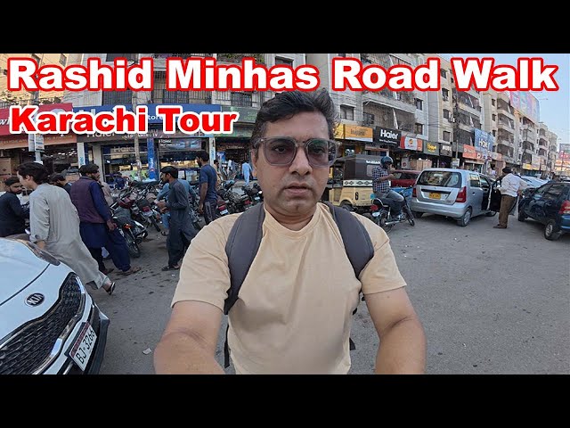 Rashid Minhas Road Walking Tour | Karachi, Pakistan | Full Mooni Vlogs