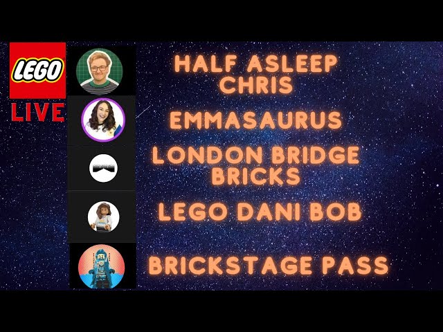 HALF ASLEEP CHRIS JOINS TODAY! SI O CONNOR LEGO LIVE STREAM #halfasleepchris