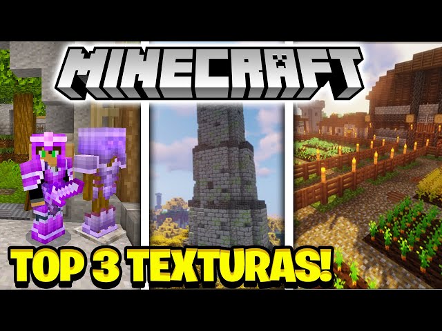 🔥 TOP 3 MELHORES TEXTURAS PARA SEU MINECRAFT BEDROCK (MCPE/MINECRAFT PE) Part. 2