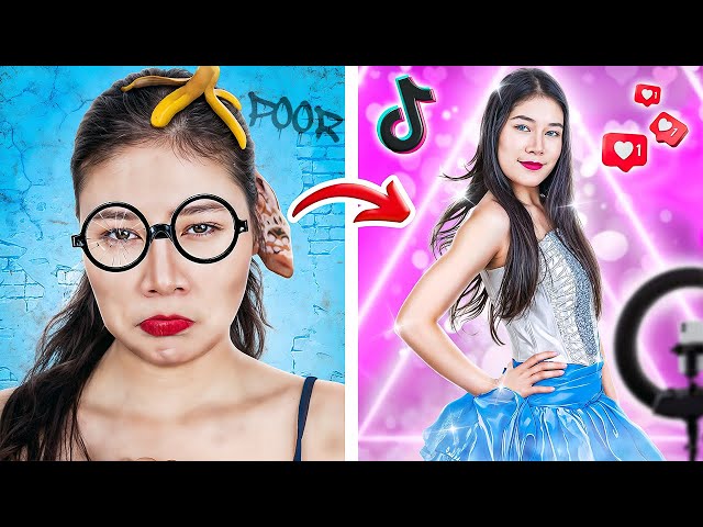 Broke Girl Becomes A Popular Tiktoker! Extreme Makeover From Poor Girl to Famous Dancer