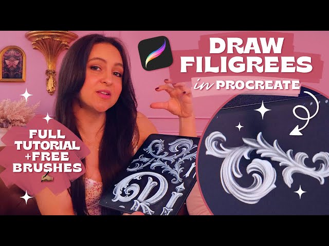 Master the Art of Filigrees in Procreate | Easy Tutorial + Free Chalk Brush ✍🏽