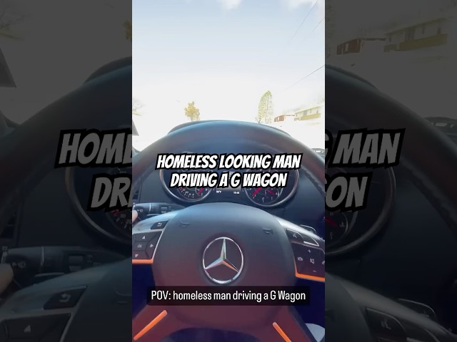 A homeless looking man driving what looks to be a #Mercedes #GWagon #surreal #comedy #funny #shorts