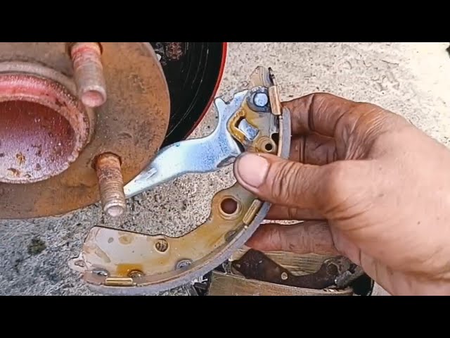 how to replace brake shoe kia picanto