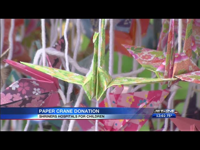 Local pastor, daughter donate 1,000 paper cranes to Shriners Hospital