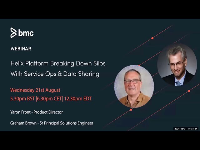 Webinar: Helix Platform Breaking Down Silos With Service Ops & Data Sharing