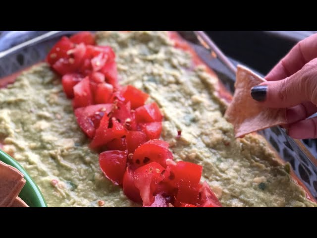 Vegan 3-Layered Bean Dip Recipe Demo with Anji