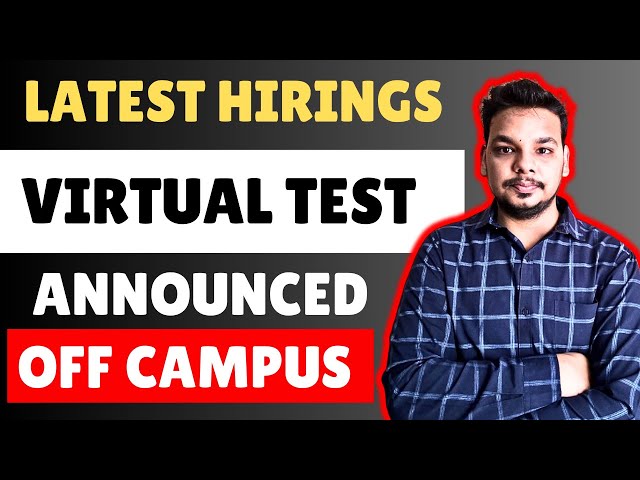 Virtual Biggest Hiring Announced | OFF Campus Drive | 2025, 2024, 2023 Batch Hiring | Fresher Jobs