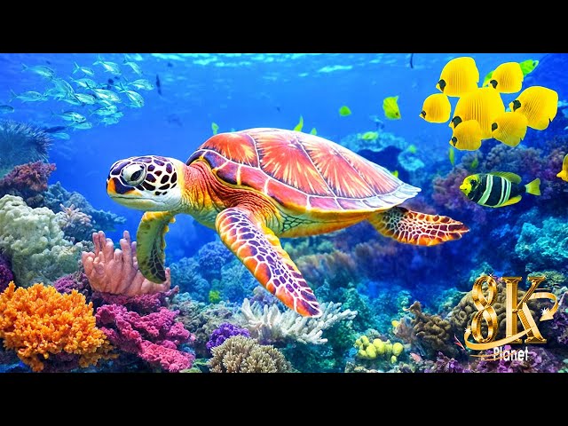 Ocean 8K Video Ultra HD - Relax with Stunning Sea Animals and Beautiful Coral Reef Fish in Aquarium