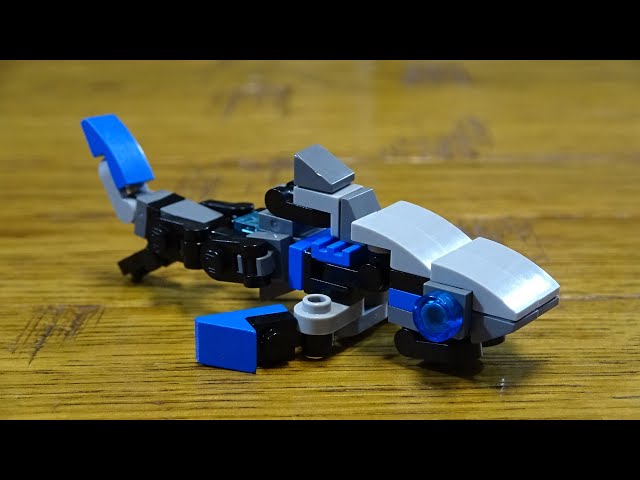 Building a Mini Lego Baby Shark to Robot Transformer in 4K