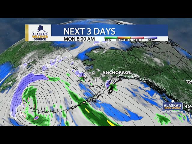 Stormy in the Southwest, clear and cold across the mainland