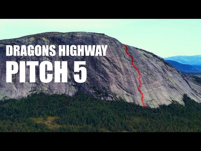 Dragons Highway, Pitch 5 (6), Hægefjell | POV Top-rope Climbing