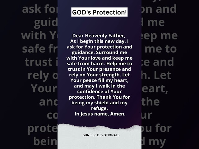 Morning Prayer | Wake Up with God’s Protection #morningprayer