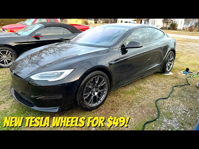 The Tesla Model S Plaid is the PERFECT car COLD PULLS + $49 Wheel Upgrade!