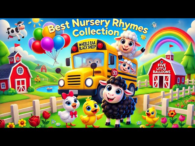 Best Nursery Rhymes Collection - Wheels on the Bus | Baa Baa Black Sheep | Five Little Ducks #kids