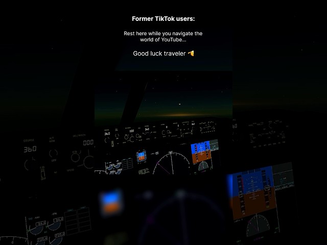 Former TikTok Users: Rest Here Before Continuing Your Journey ✈️🌙 #aviation #shorts