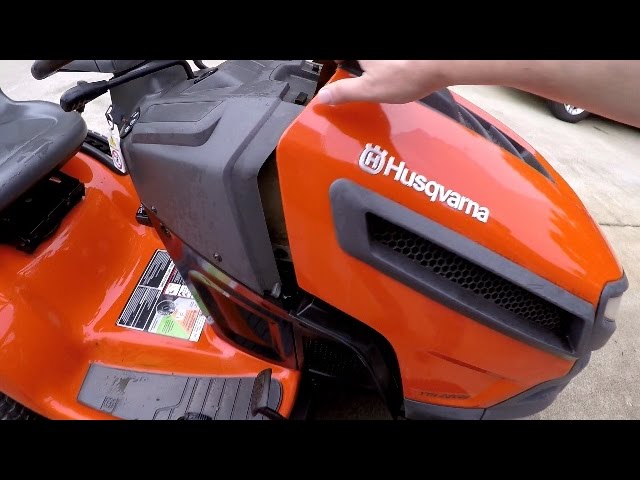 Husqvarna YTH22V46 Oil Change - How to change the oil in your yard tractor