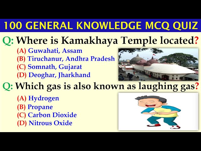 100 GK QUIZ | General Knowledge | GK Questions Answers | India GK Quiz In English | GK | Quiz | MCQ