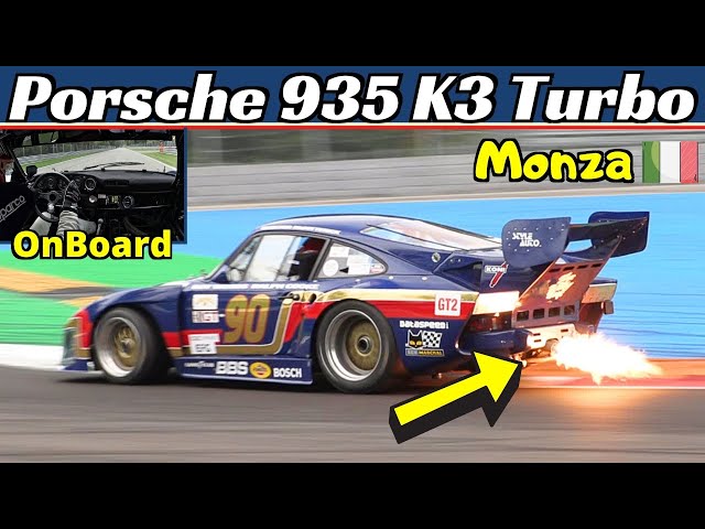 Porsche 935 k3 Gr.5 Turbo Monster + Onboard - Monza Historic 2020 - Exhaust Flames & Turbo Whistle!