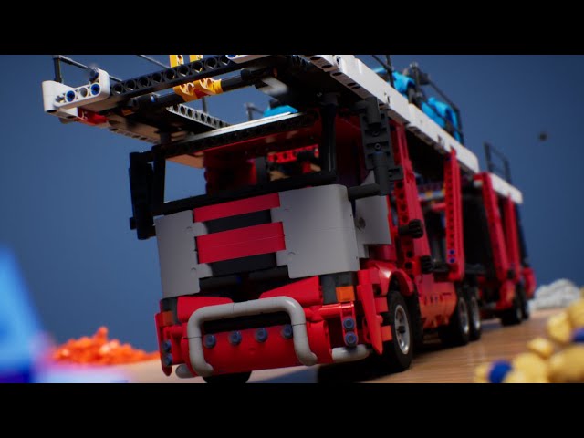 LEGO Car Transporter: Heavy-Duty Build in Action