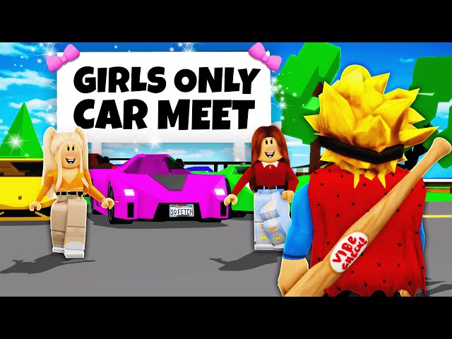 Sneaking Into a GIRLS ONLY Car Meet in Brookhaven RP!!