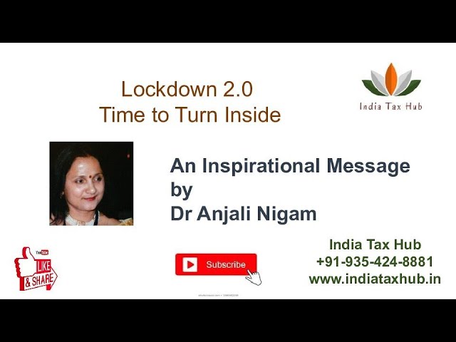 Inspirational Message by Dr. Anjali Nigam || Time to Turn Inside|| (Hindi)