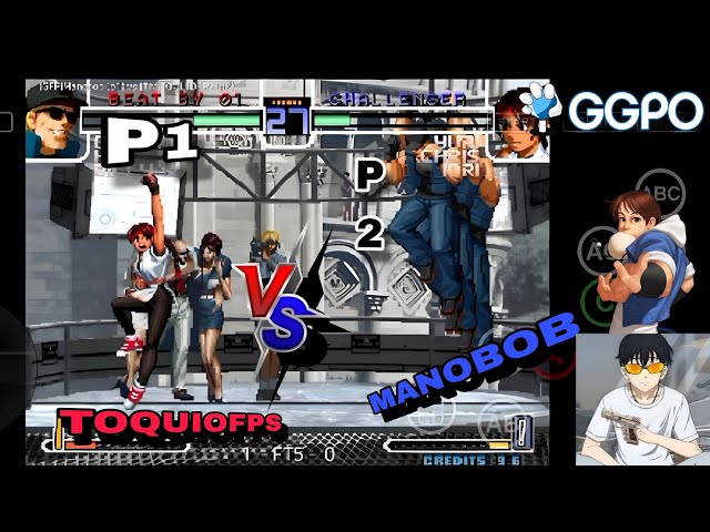 TOQUIOFPS VS MANOBOB (ggpo) (kof 2002) (ft5)