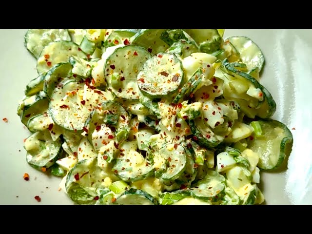 Cucumber salad that burns belly fat! Lost 5 kg easily! Easy and quick recipe.