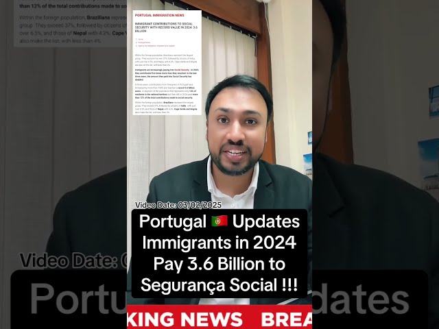 Immigrants pay more than 3.6 Billion - Portugal Immigration