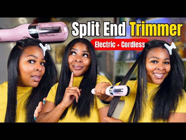 How to use a Split End Trimmer for SMOOTH & SHINY Natural Hair | DETAILED TUTORIAL