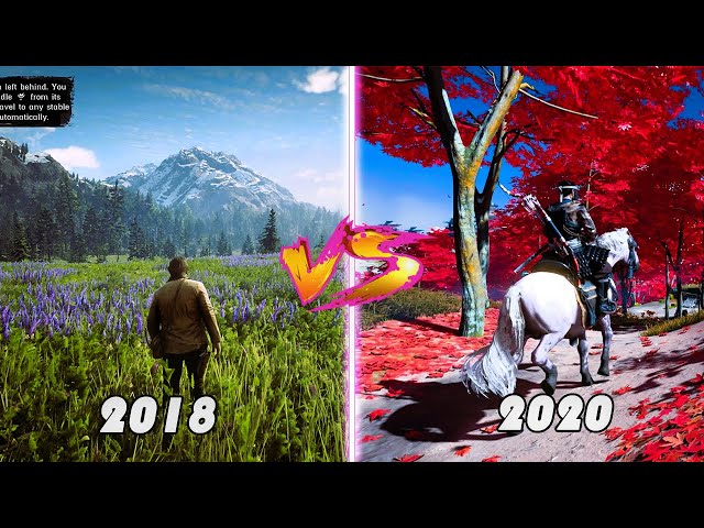 Red Dead Redemption 2 vs Ghost of Tsushima  Directors Cut Physics and Details Comparison #rdr2 #ps5