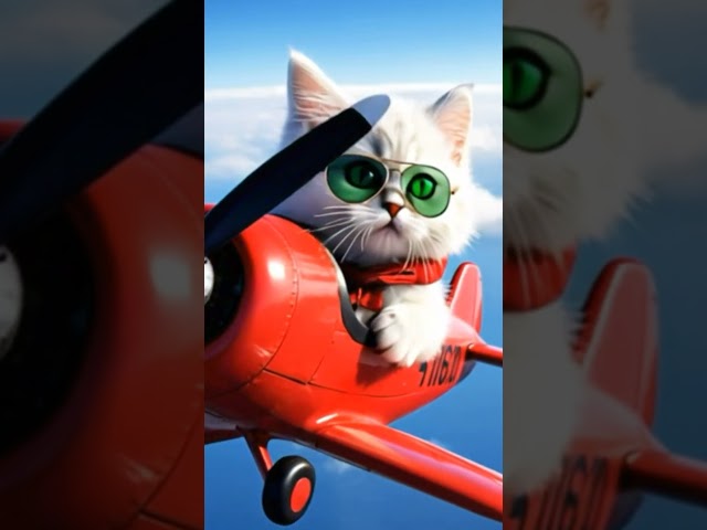 Cute cat  in aeroplane #trending #cartoon #viralvideo #shorts #stories #cat #catlover #miew