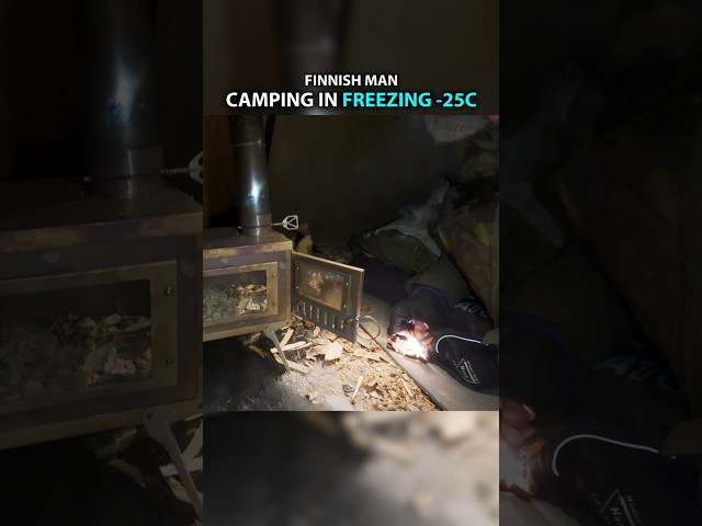 Surviving in -25C degrees in a Hot Tent #camping #wintercamping #wintersurvival #survival #hottent