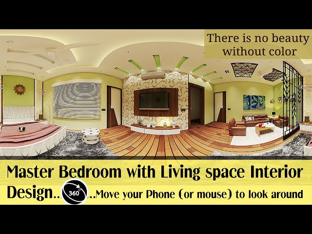 Master Bedroom with Living space Interior view II Move Your Phone/Mouse To Look Around 360॰ II I.A.S