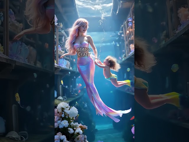 Mermaid and Baby Under the Sea 🧜‍♀️👶🌊