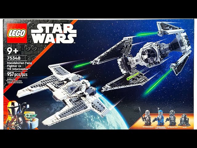 LEGO Star Wars Mandalorian Fang Fighter vs TIE Interceptor (75348) Review!