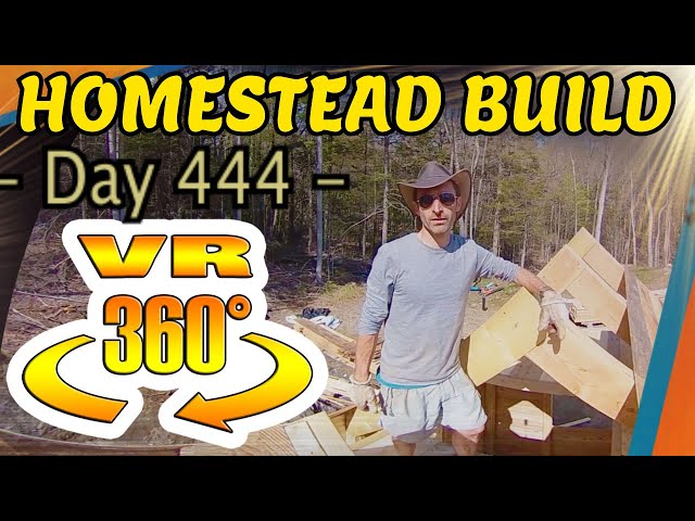 Homestead Building - Ceiling Sheathing on Mini House, Loft Area Built