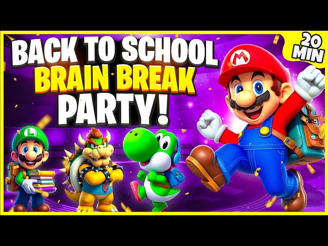 Back To School Brain Break Party | Brain Breaks For Kids | Freeze Dance Games | Danny Go Noodle