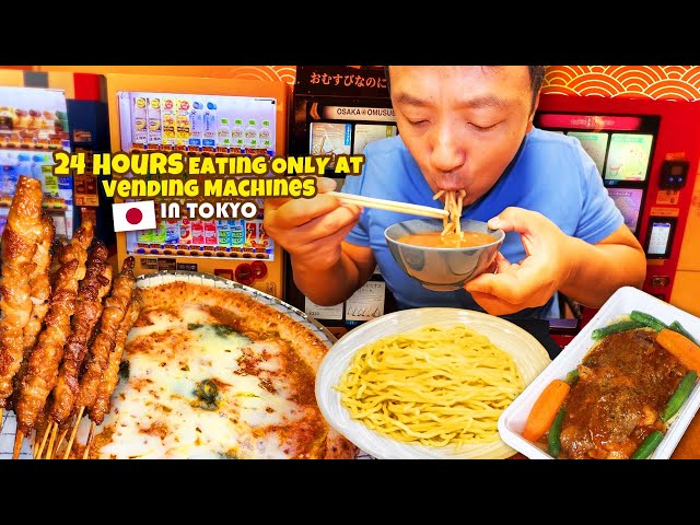 Eating ONLY Vending Machine Food CHALLENGE in Tokyo Japan | 100 Foods to Eat Before You Die #84