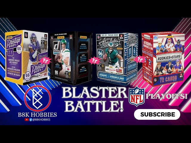 NFL PLAYOFFS BLASTER BATTLE! 2024 PANINI FOOTBALL BLASTERS OPENING #panini #nfl #subscribe #wildcard