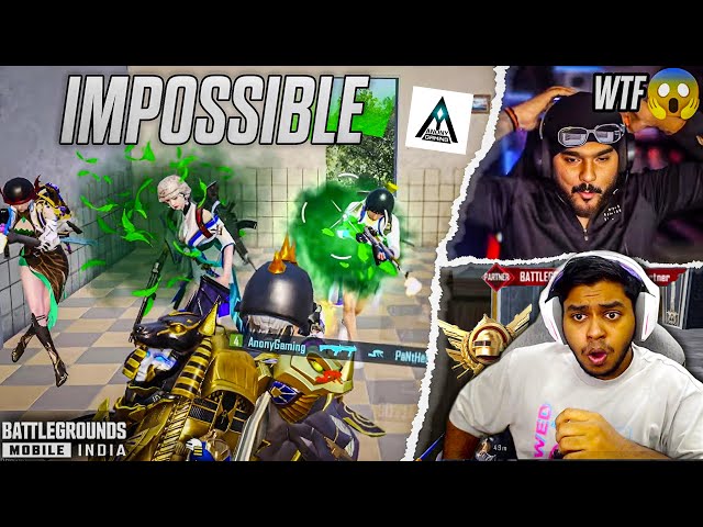 WORLD's MOST IMPOSSIBLE 1vs4 STREAMERS GOT SHOCKED?? ANONY GAMING BEST Moments in PUBG Mobile