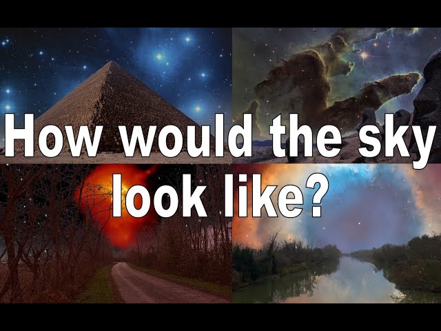 How would the night sky look like if the Earth where in a different position?