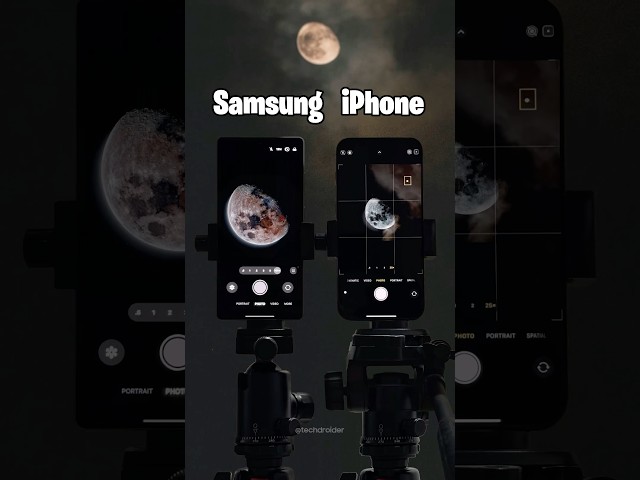 Samsung S25 Ultra vs iPhone 16 Pro Max - MOON Camera Test 🔭