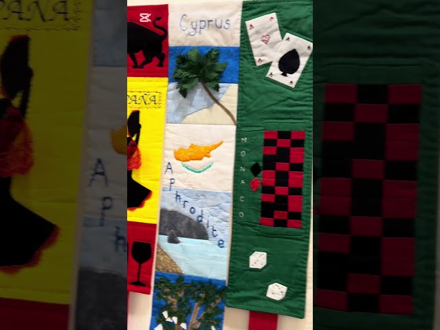 Newcastle Quilt Show European postcard quilts #smallbusinessvlog #quiltsontour