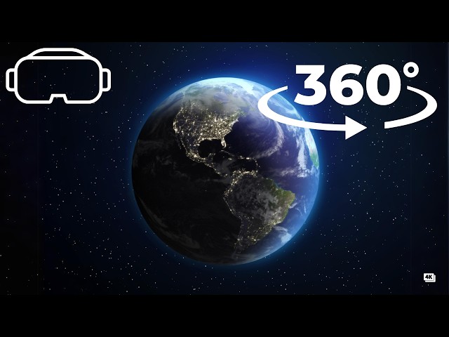 Earth zoom out in 360°/VR [4K]