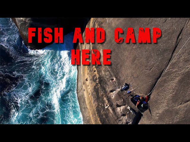 FISH and CAMP on HUGE CLIFF !