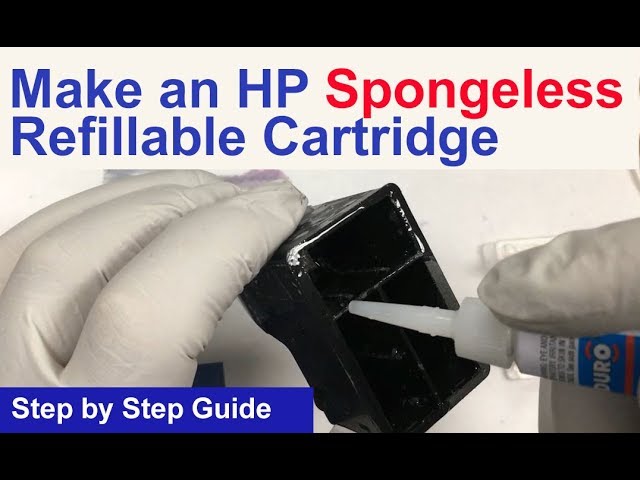 How to Make a SPONGELESS Refillable HP Integrated Cartridge 60, 61, 62, 63, 64, 65