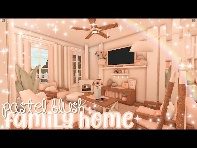 pastel blush family home ୨୧ | bloxburg speedbuild | luminto