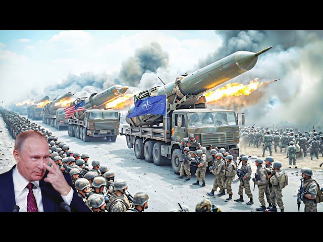 Today! A NATO and US convoy carrying 10,500 missiles to Kursk was destroyed by Russian forces.