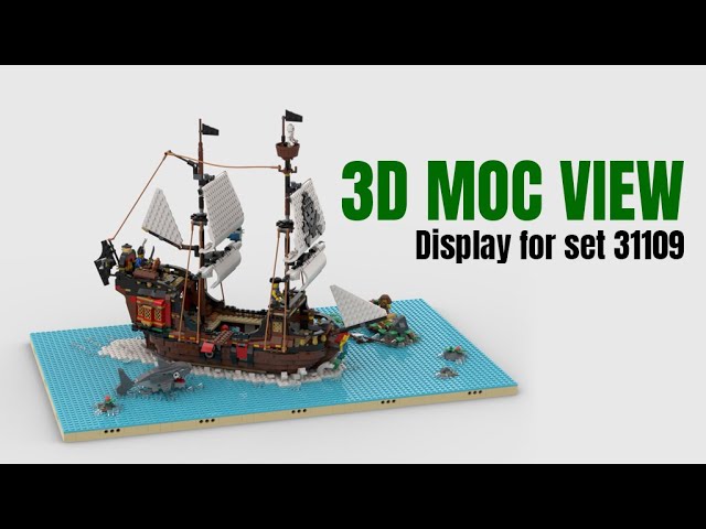 Pirates Diorama - Display for set 31109 - Pirate Ship | Lego MOC