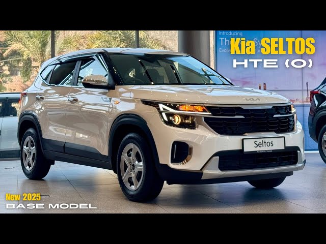 New 2025 UPDATED Kia Seltos HTE (O) Base Model @ Rs 11.13L 🔥 White Colour - Most Detailed Review!